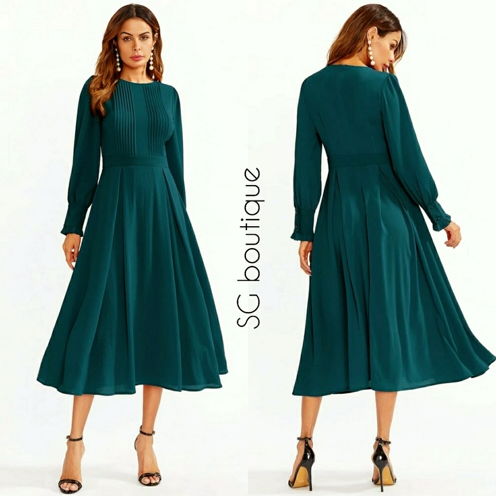 🆕⭐Dark teal green a-line dress